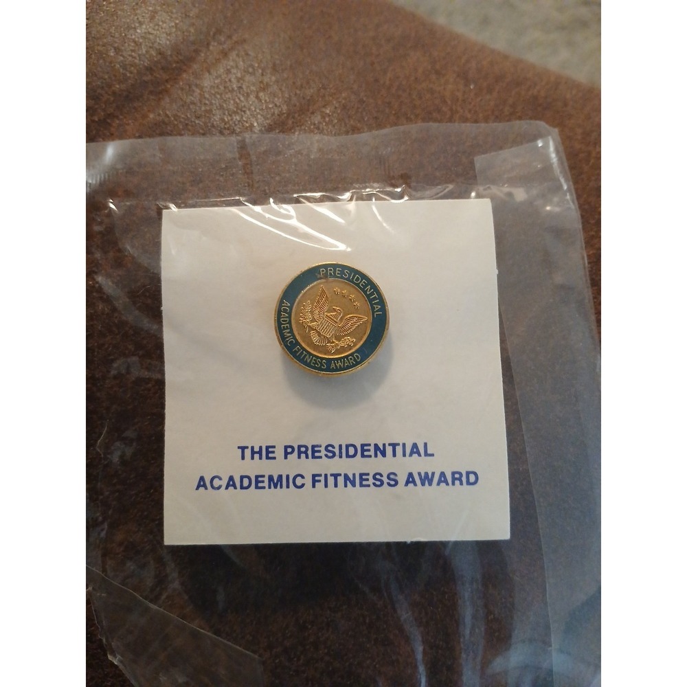 The Presidential Academic Fitness Award Pin Gold Tone Lapel Pin Vintage 1980s